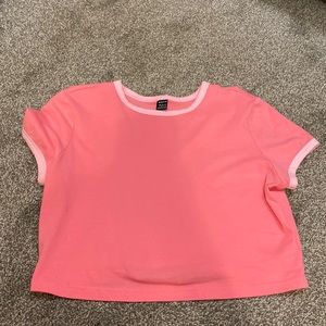 Pink crop top SHEIN